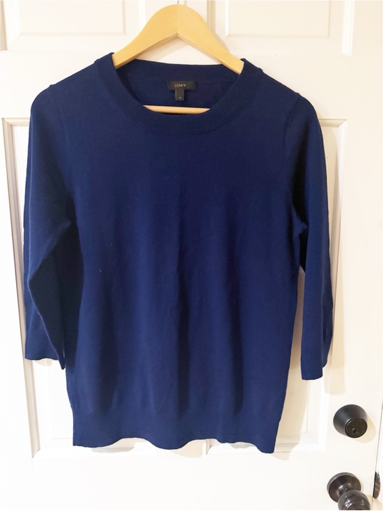 J. Crew Other - J.Crew Navy Blue 100% Merino Wool Crewneck Sweater – Size M